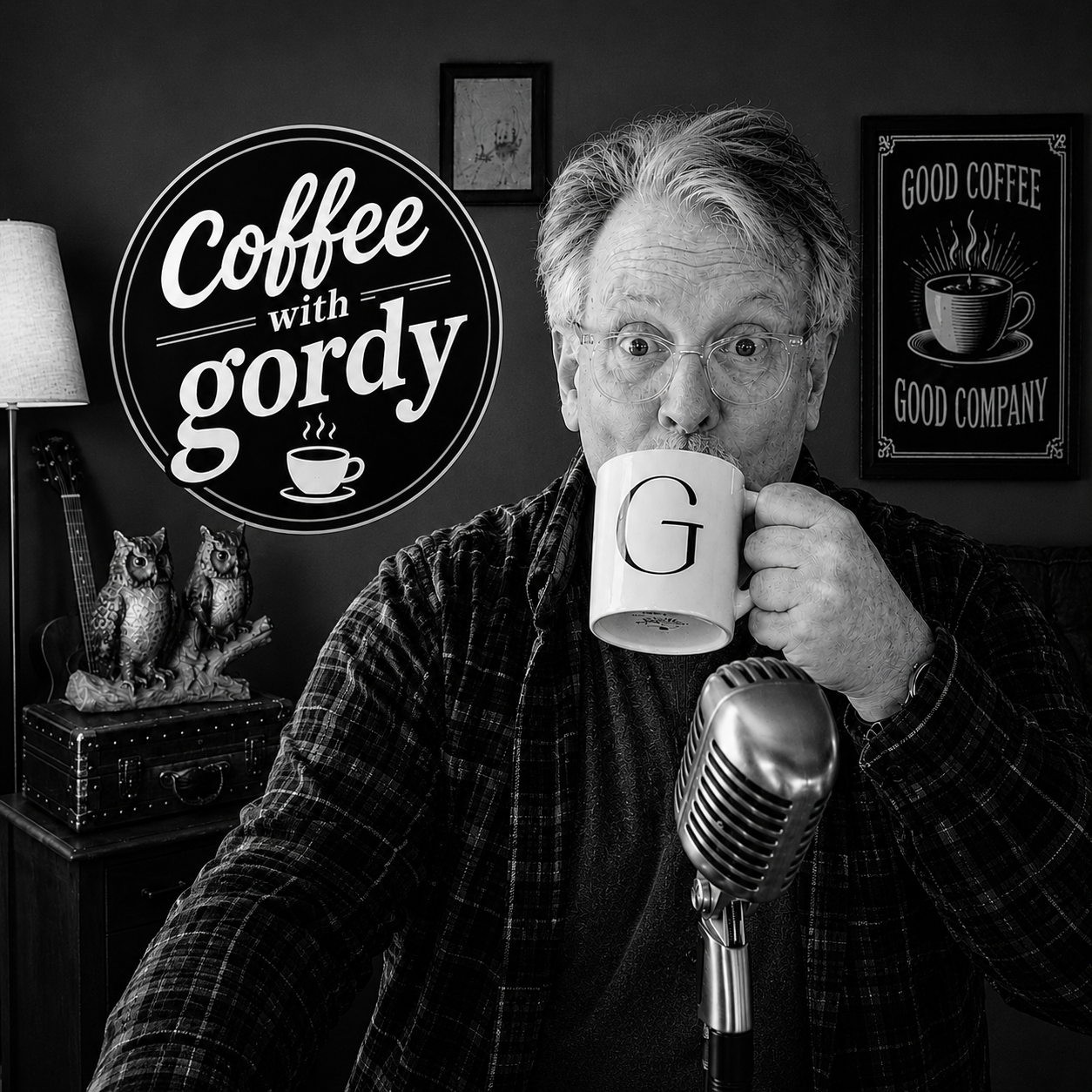 Gordy Young with a coffee mug